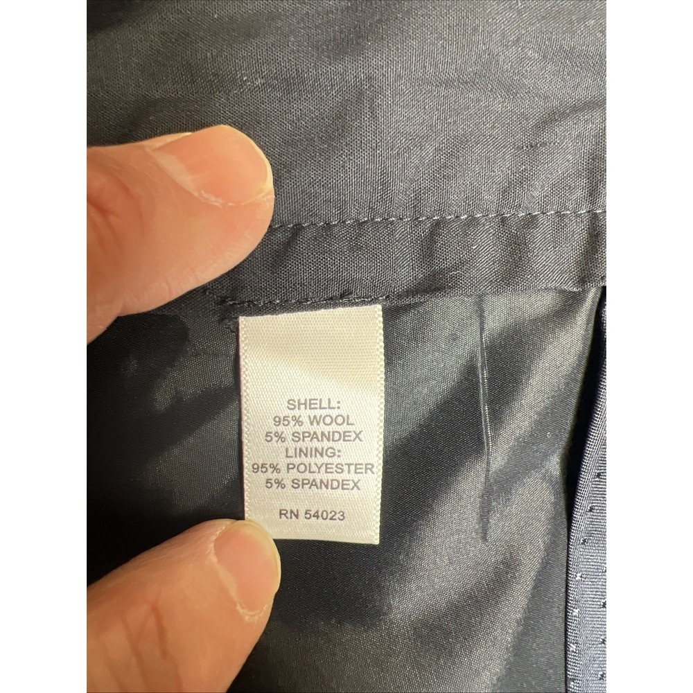 Banana Republic Pants Womens 12 Blue The Martin Fit Dress Wool Blend Stretch - Picture 4 of 12
